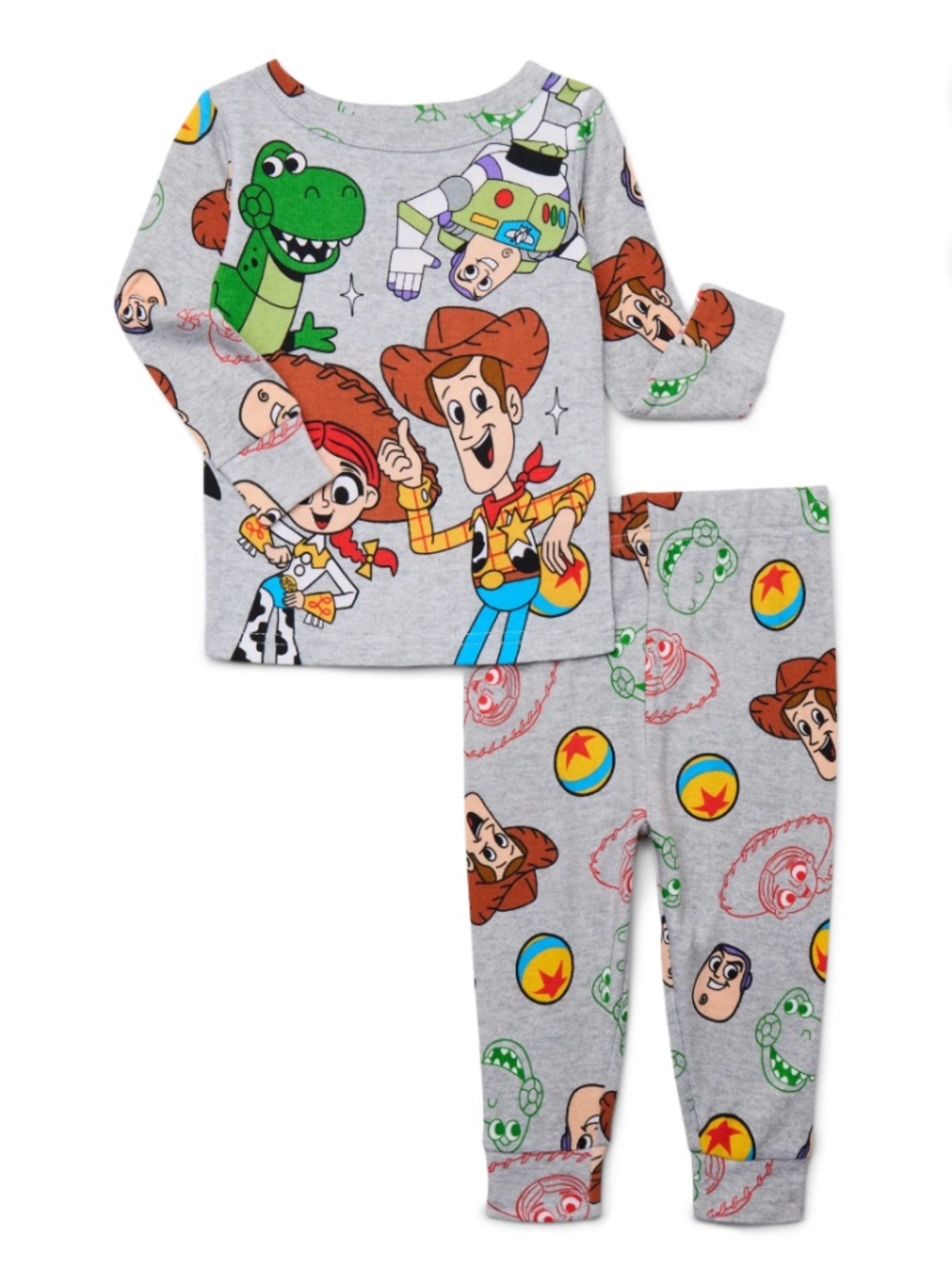 Toy Story Toddler Unisex Gray 2 PC LS Pajama Set Size 5T NWT - Picture 1 of 11